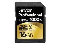  UHS-II ޳N (U3) {F 1000x (150MB/s) Ūǿt(LexarpJ16GB Professional 1000x SDHC/SDXC UHS-IIOХd)